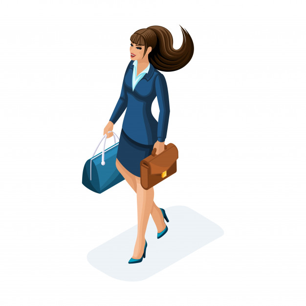 beautiful woman business trip comes with her luggage elegant business suit traveling business lady 130740 1593 1